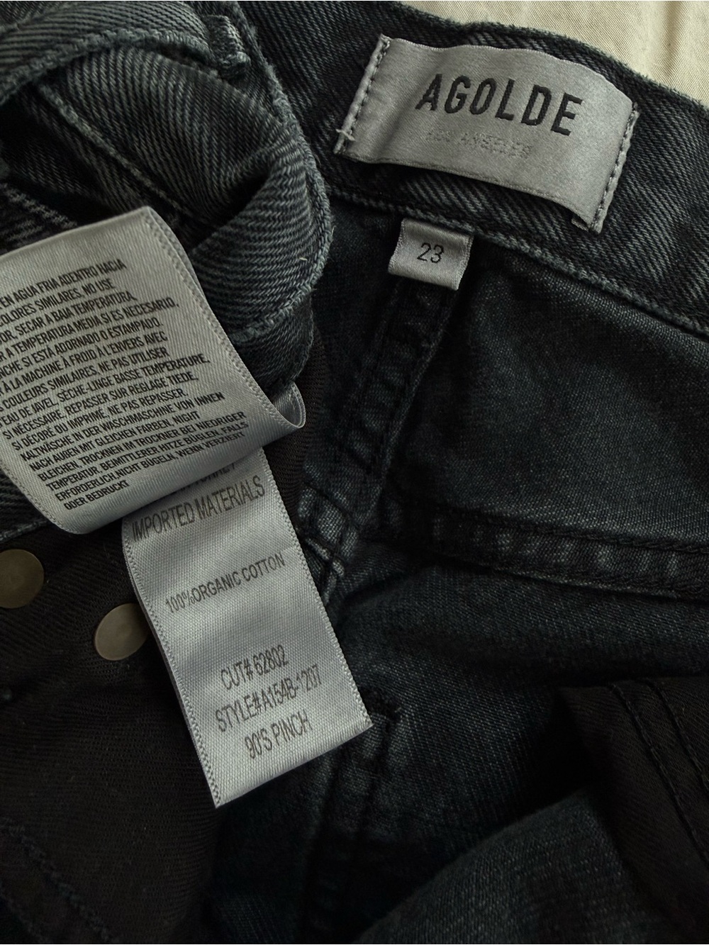 Agolde 90s Pinch Black Straight-Leg Jeans - Picture 4 of 4